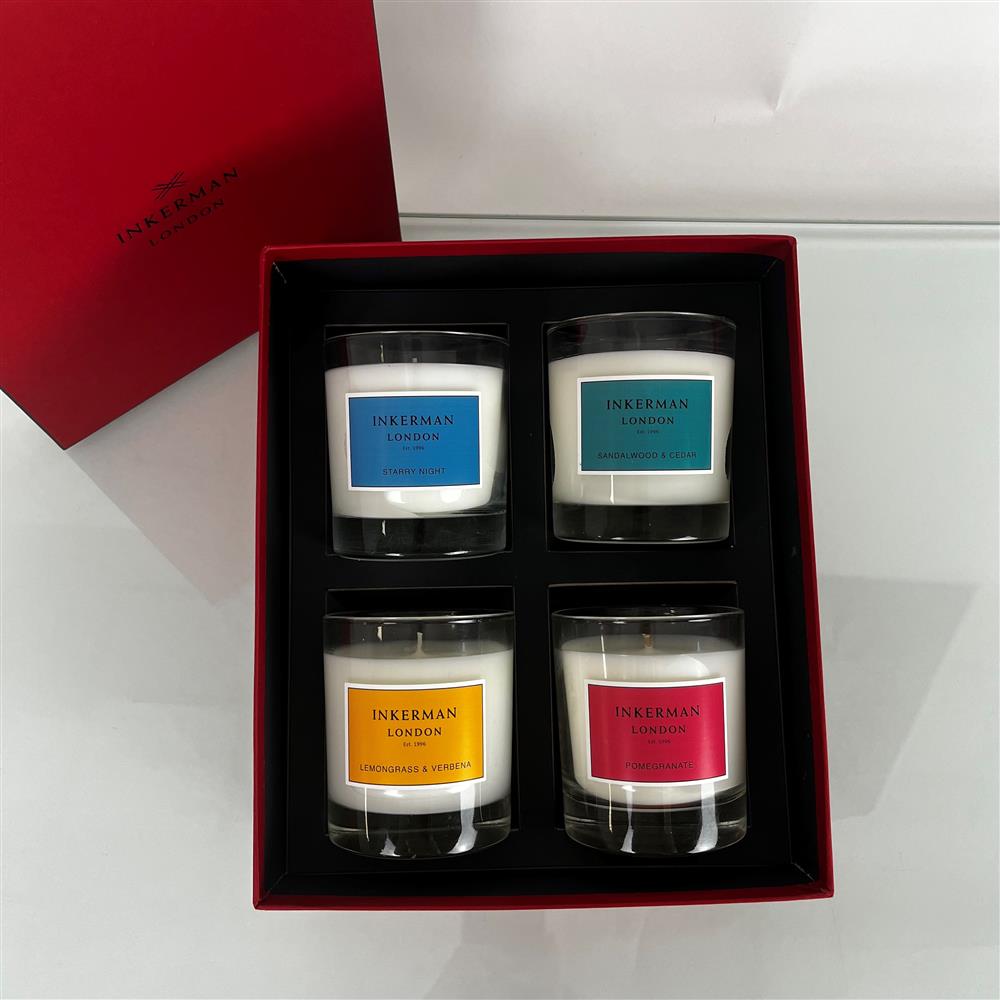  Box set of four candles 